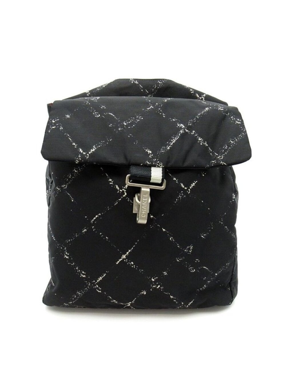 Chanel Travel Line Backpack Nylon Black